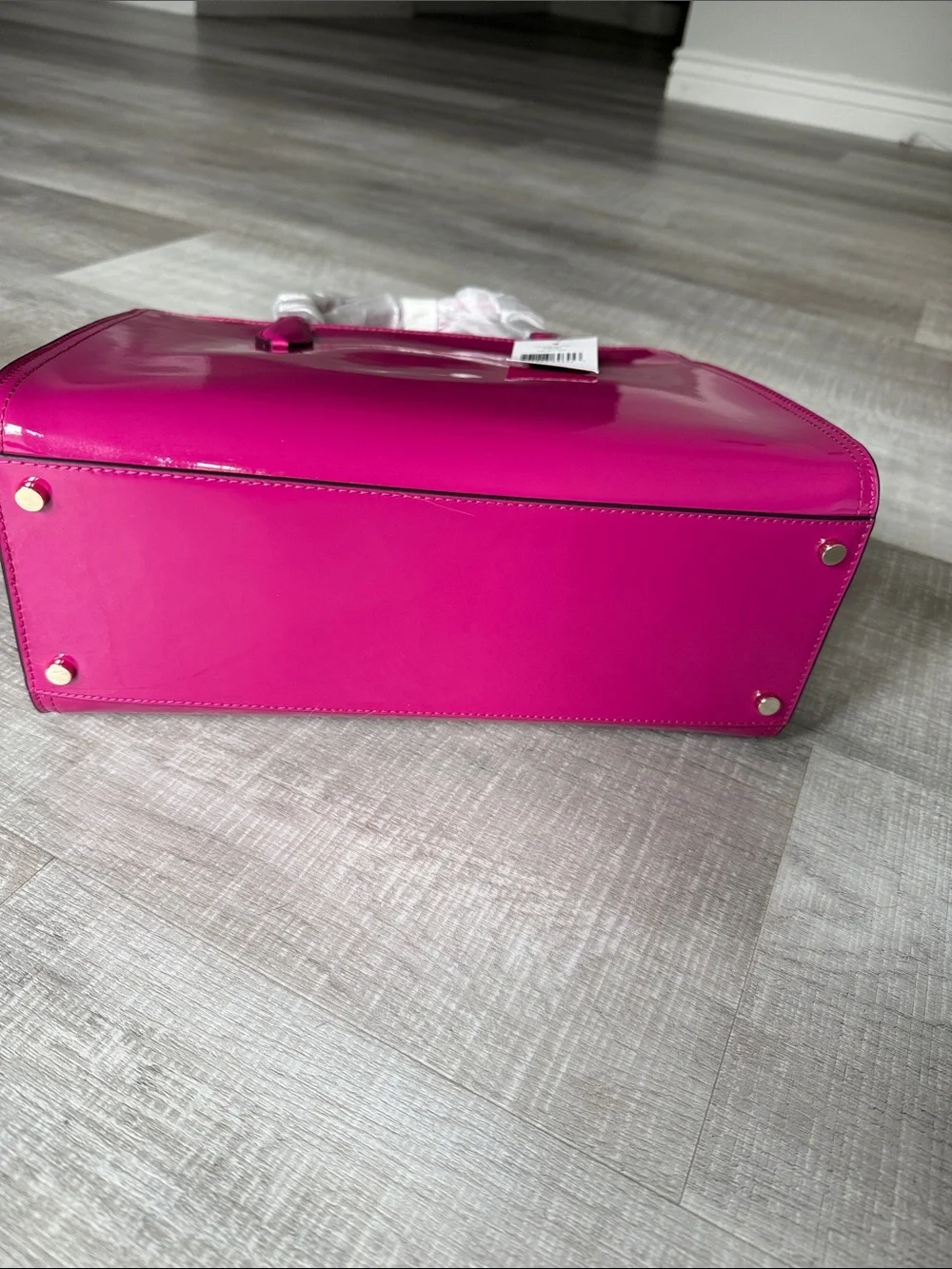 kate spade deep magenta Leather Tote with Tassels